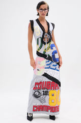 INSTA SAW IT FIRST GRAPHIC MAXI DRESS