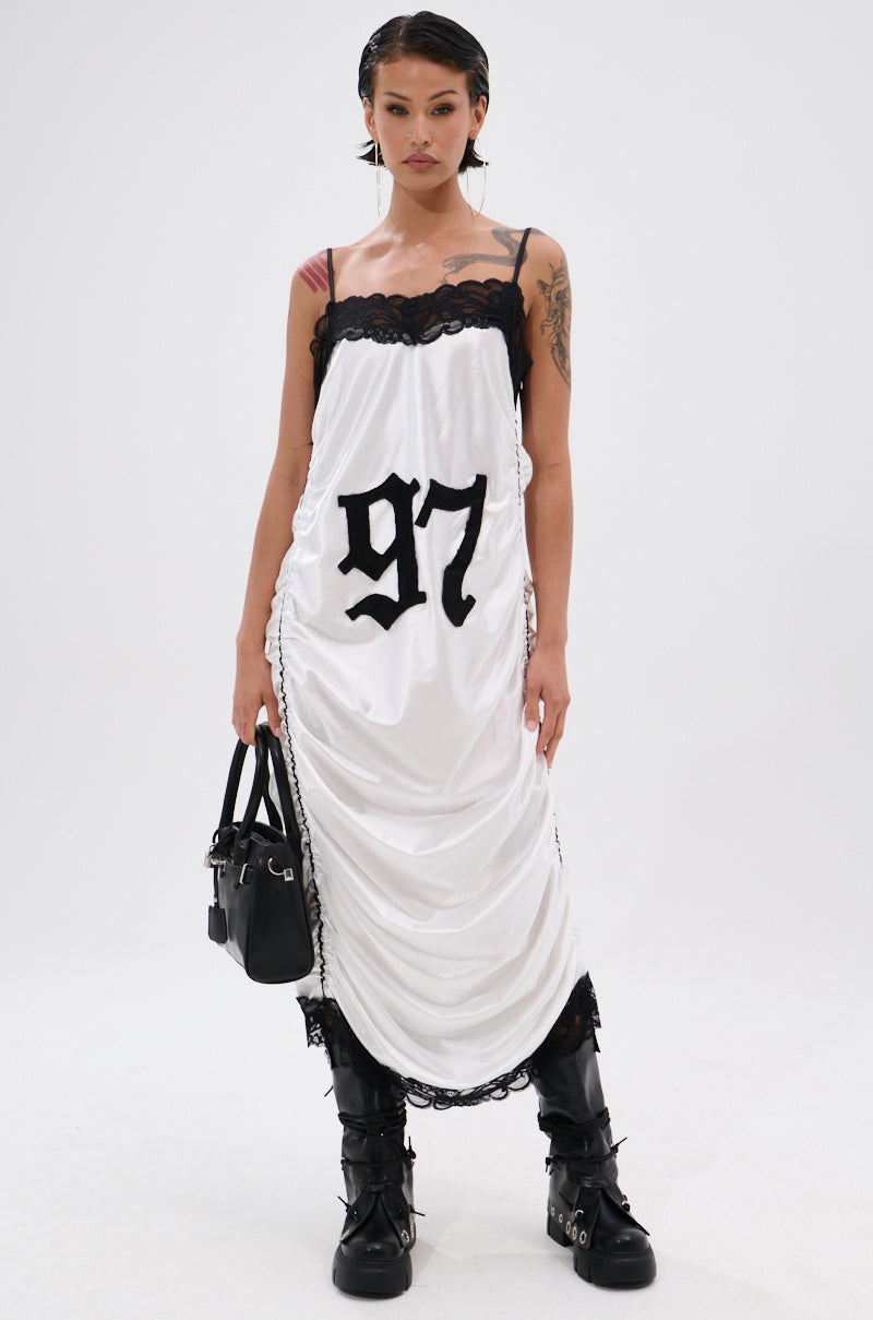 GO SPORTS RUCHED MIDI DRESS