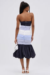 LOST IN THE CITY LAYERED POPLIN MIDI DRESS