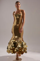 LIFE OF THE PARTY SEQUIN MIDI DRESS