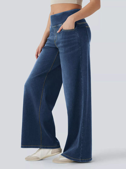 Hazel Blues® |  High-Waisted Wide Leg Jeans