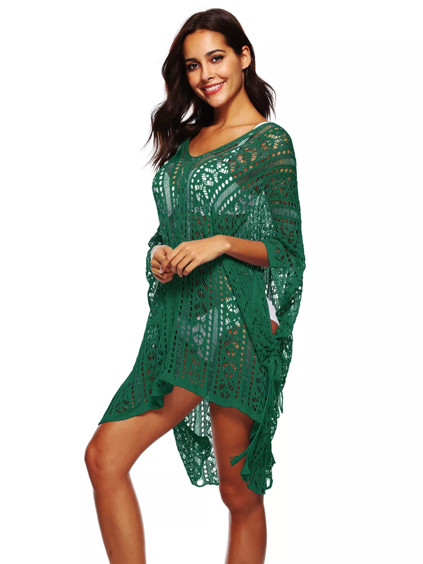 Hazel Blues® | Crochet Knit V-Neck Cover-Up