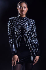 FIRECRACKER RHINESTONE MINI DRESS