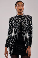 FIRECRACKER RHINESTONE MINI DRESS