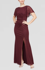 SL Fashions 9133233 Long Formal Mother of the Bride Slit Dress