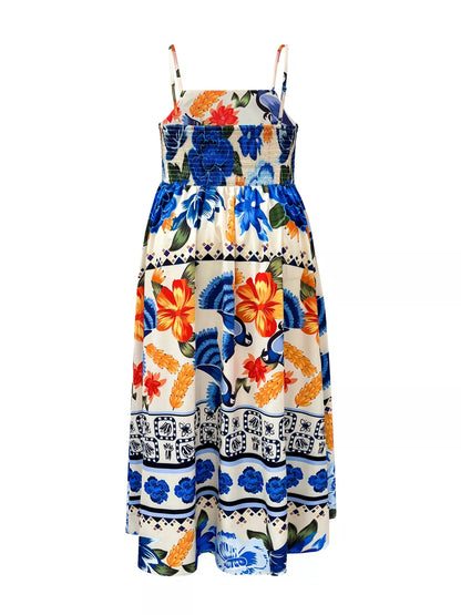 Hazel Blues® | Floral Print Spaghetti Strap Maxi Dress