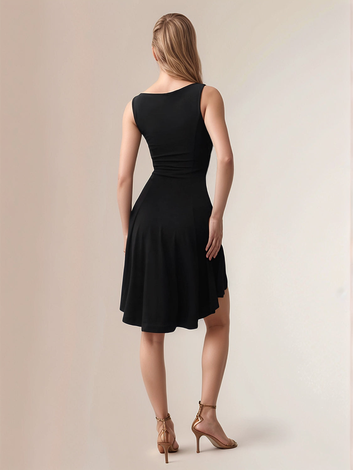 Hazel Blues® |  High-Low Round Neck Sleeveless Mini Dress