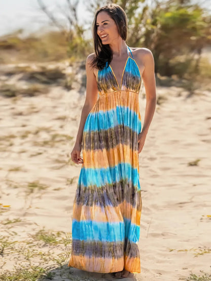 Hazel Blues® |  Tie-Dye Halter Neck Dress