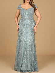 Lara Dresses 28980 Fitted Lace Long Formal Mermaid Dress