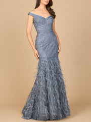 Lara Dresses 28988 Long Mermaid Formal Beaded Lace Prom Dress