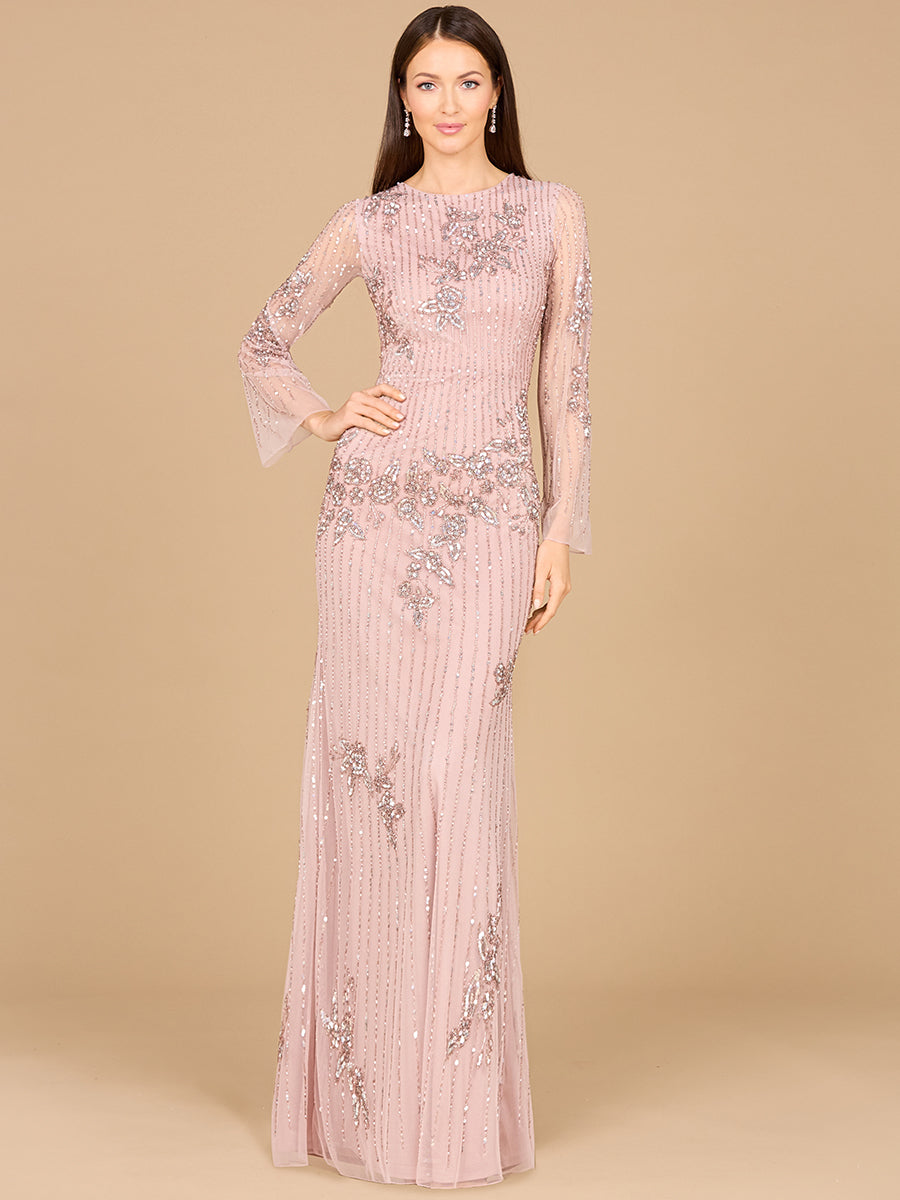 Lara Dresses 29079 Long Sleeve Formal Beaded Evening Dress