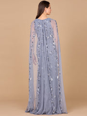 Lara Dresses 29086 Long Formal Cape Beaded Evening Dress