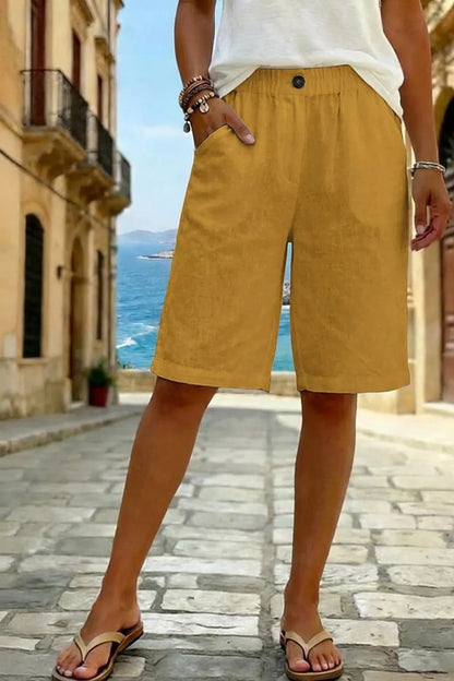 Hazel Blues® |  Elastic Waist Shorts