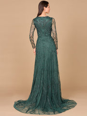 Lara Dresses 29116 Long Sleeve Formal A Line Beaded Evening Dress