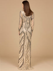 Lara Dresses 29165 Beaded Long Sleeve Formal Evening Dress