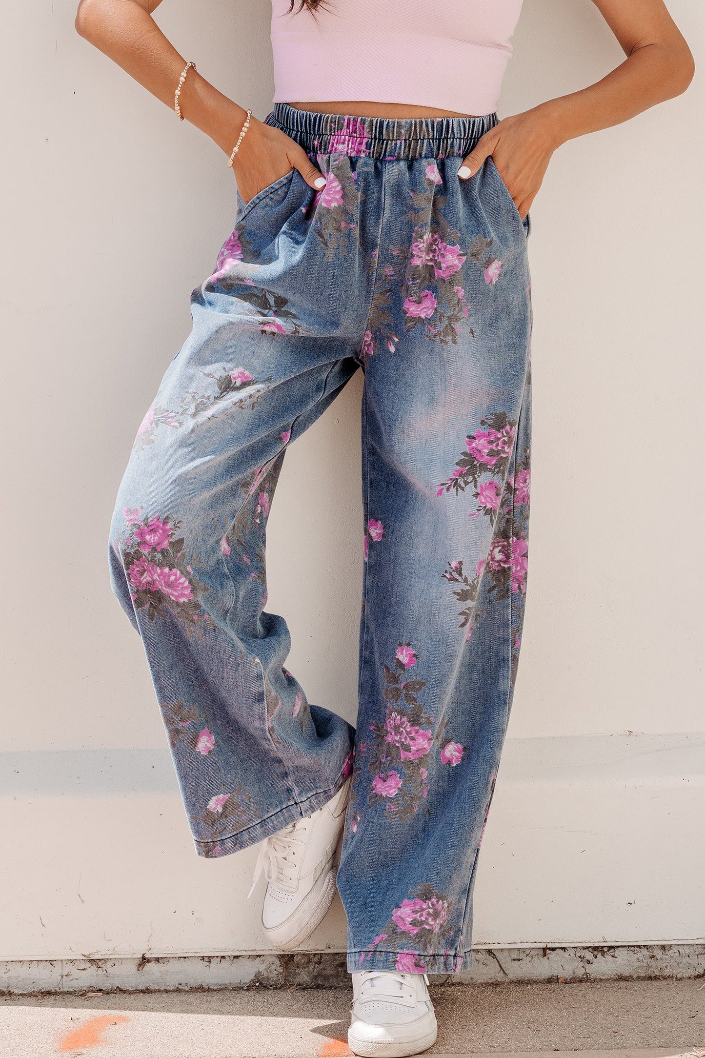 Hazel Blues® |  Meadow Muse Jeans | Floral Jeans