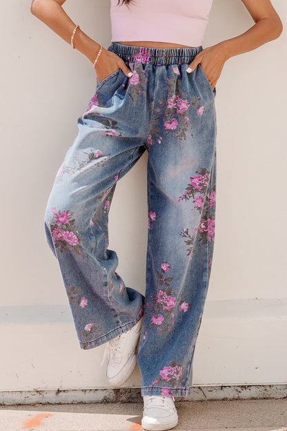 Hazel Blues® |  Meadow Muse Jeans | Floral Jeans