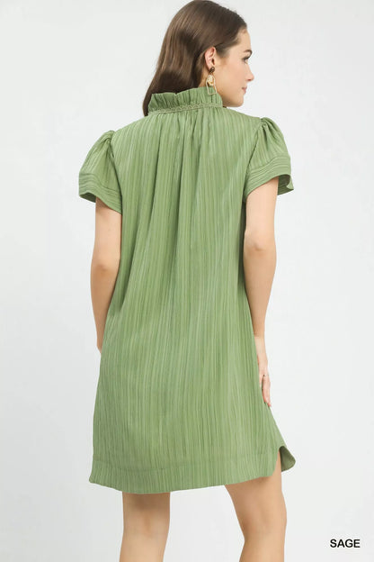 Hazel Blues® |  Umgee Flutter Sleeve V-Neck Shift Dress
