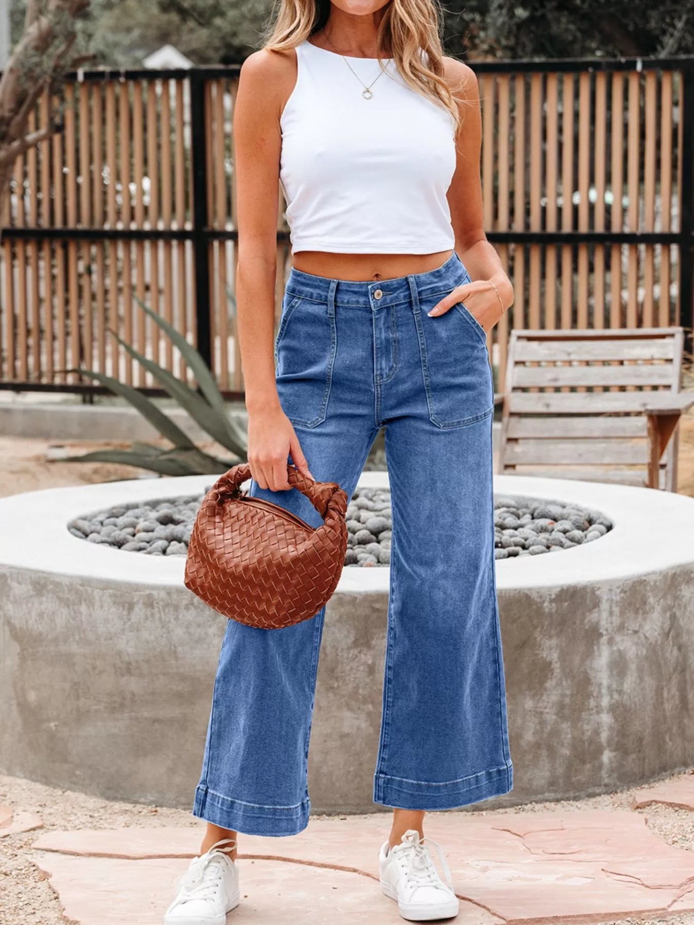 Hazel Blues® |  High-Waisted Wide Leg Flare Jeans