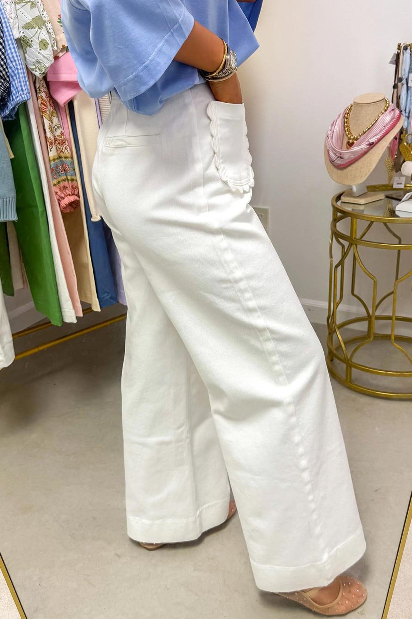 Hazel Blues® |  Sunny Scallop Pocket Jeans