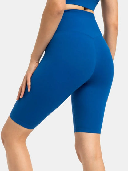 Hazel Blues® |  Millennia High Rise Wide Waistband Active Shorts