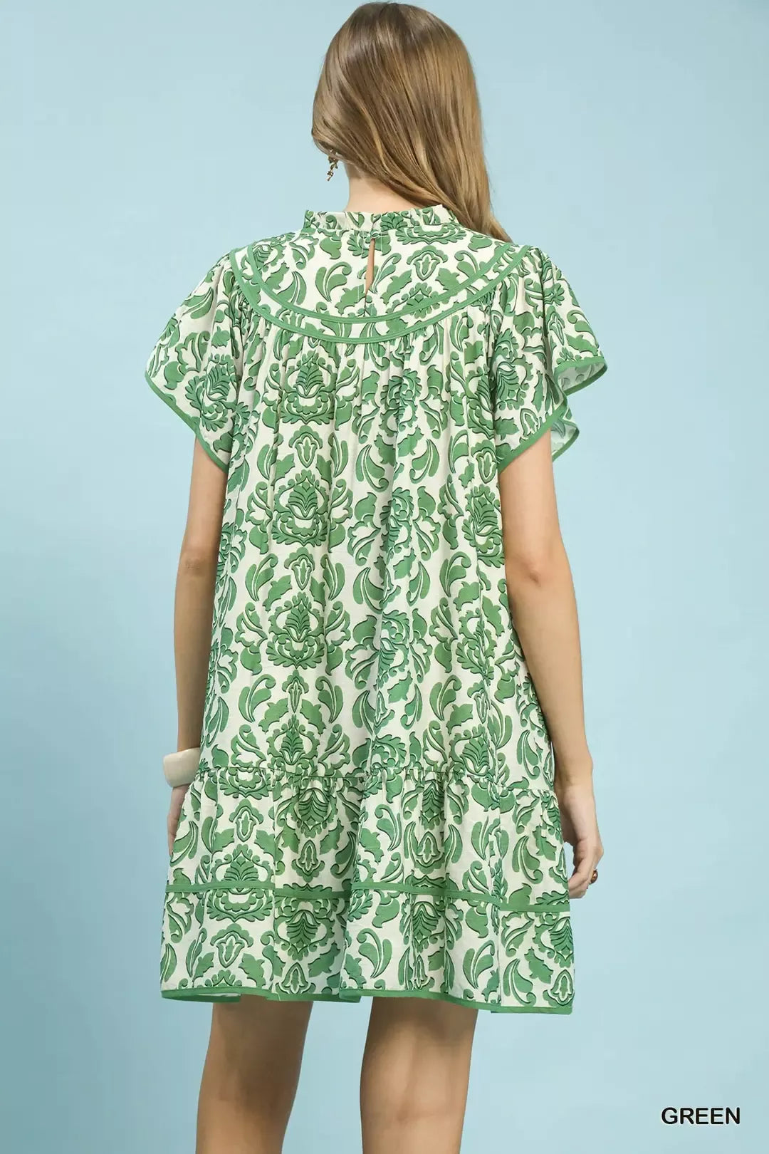 Hazel Blues® |  Umgee Abstract Print Babydoll Mini Dress