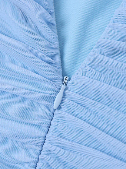 Hazel Blues® |  Off-Shoulder Ruched Mermaid Maxi Dress