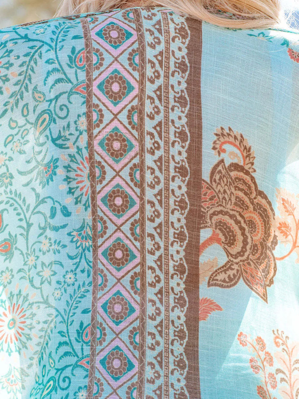 Hazel Blues® | Printed Open Front Cover-Up