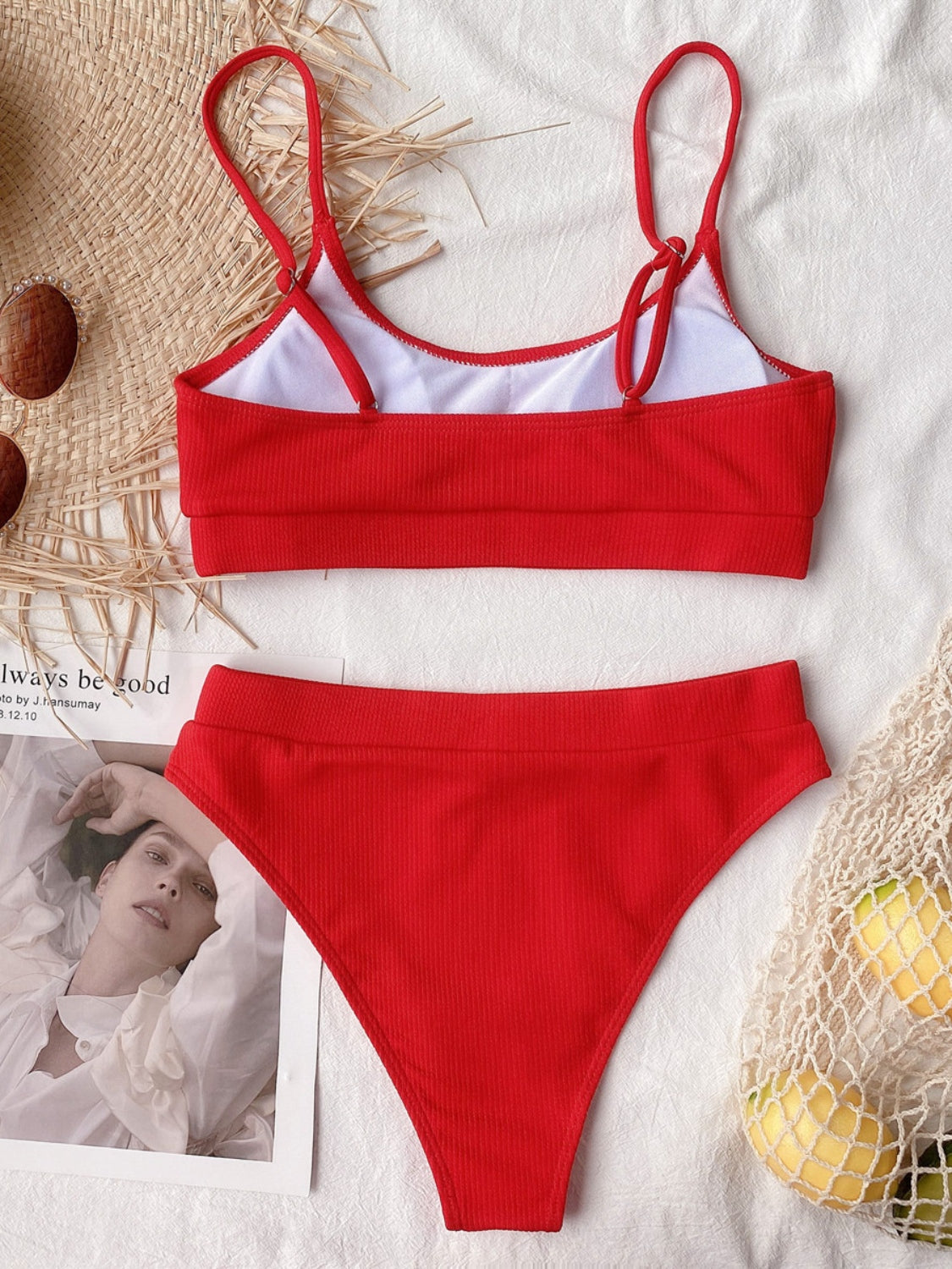 Hazel Blues® | Scoop Neck Spaghetti Strap Two-Piece Swim Set