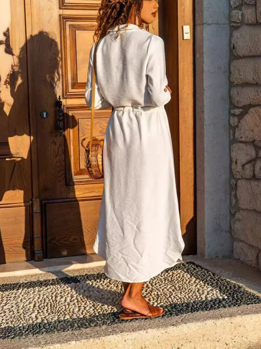 Hazel Blues® |  Button-Front Belted Shirt Dress