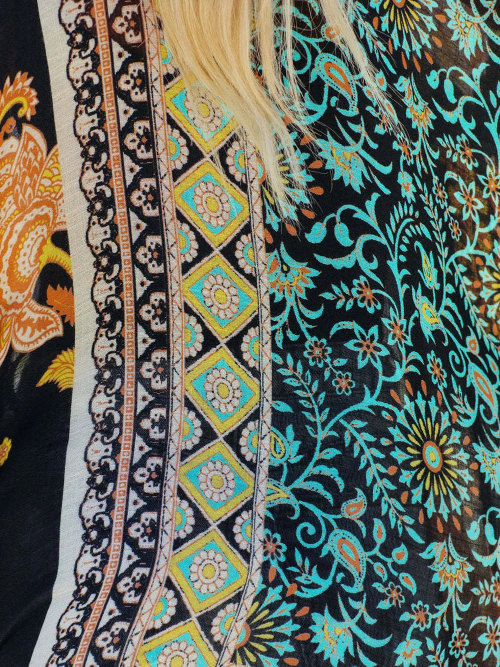 Hazel Blues® | Printed Open Front Cover-Up