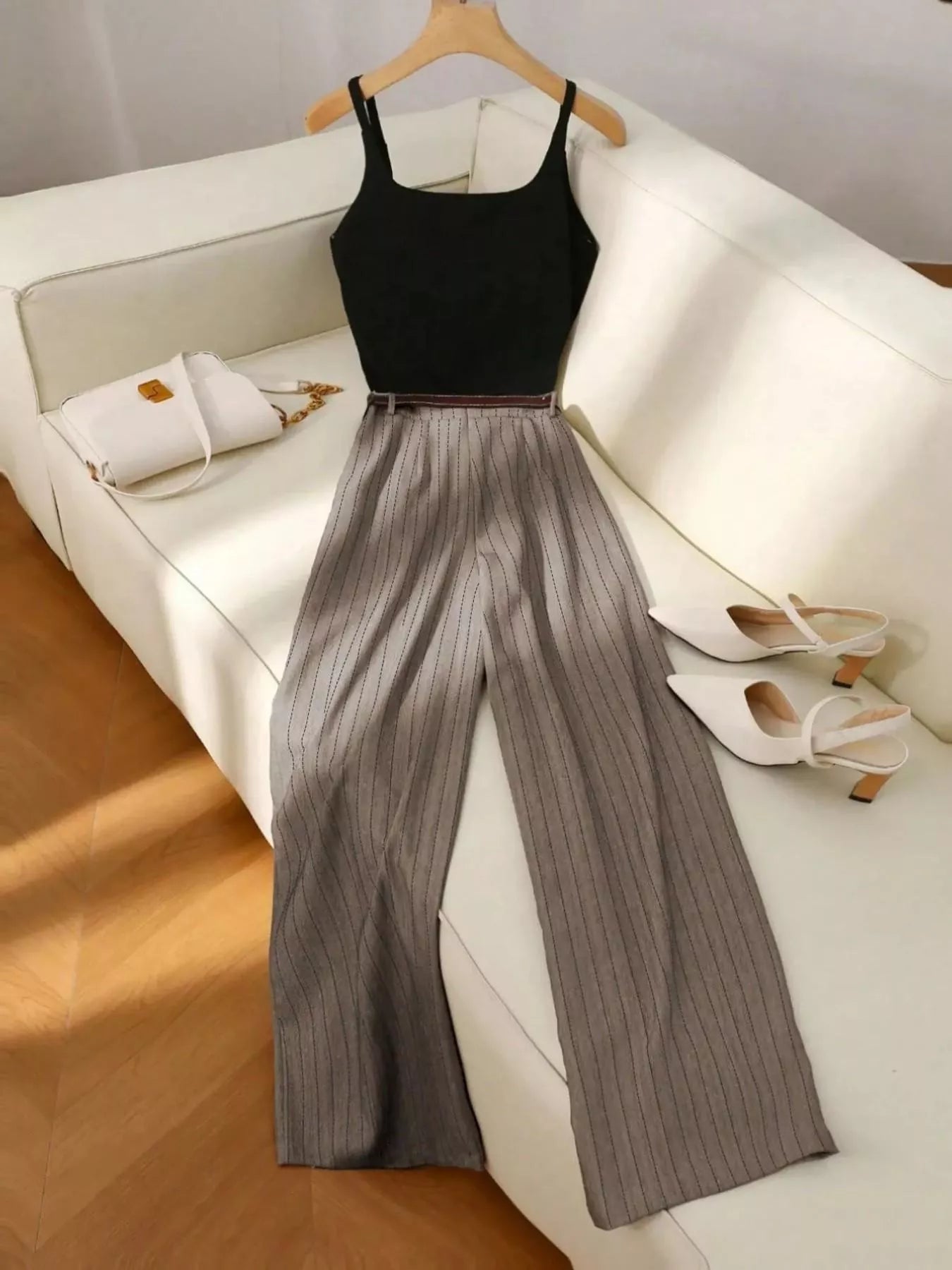 Hazel Blues® |  Sleeveless Top and Wide-Leg Pants Set