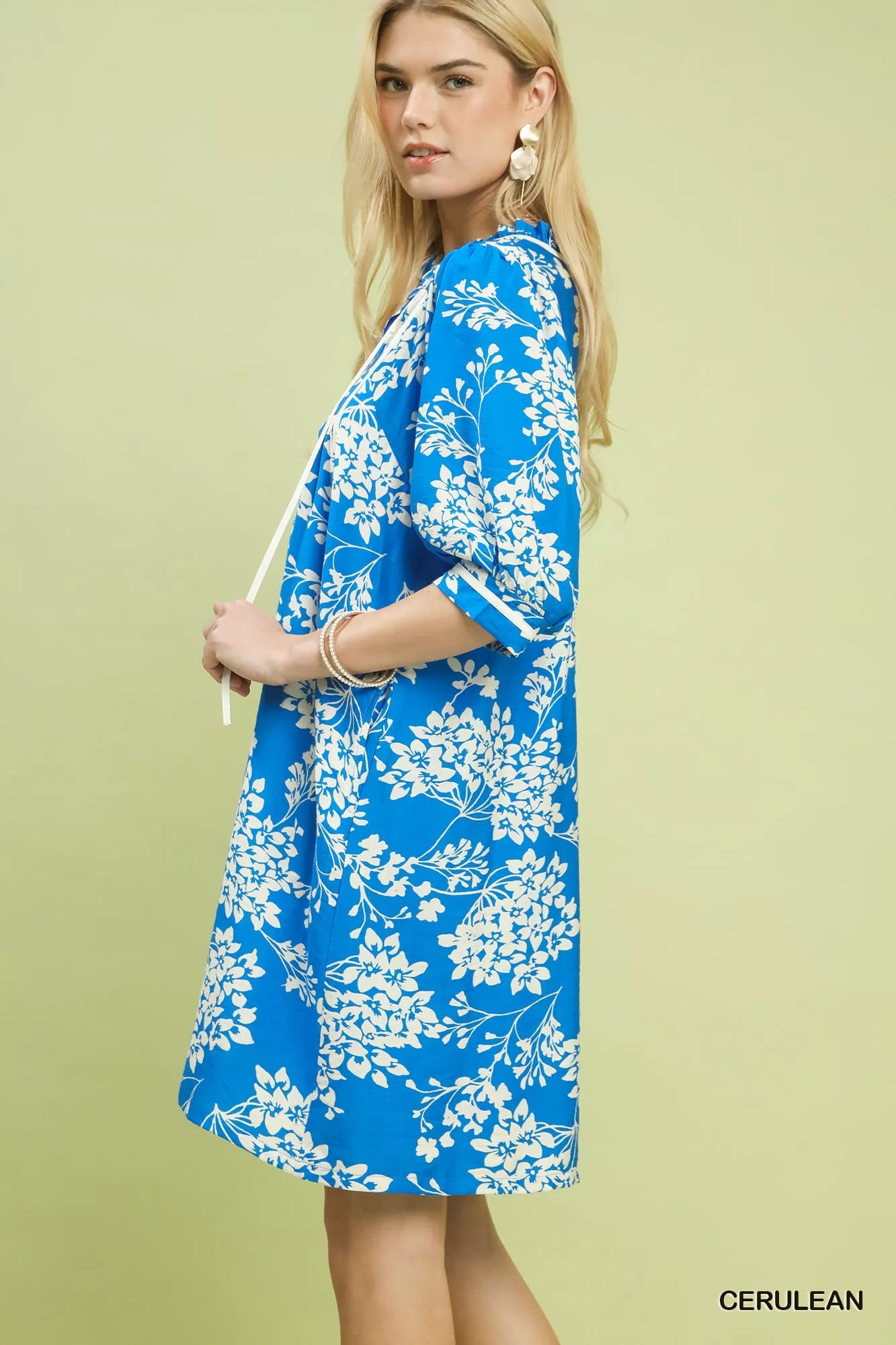 Hazel Blues® |  Umgee Floral Babydoll Dress with Pockets