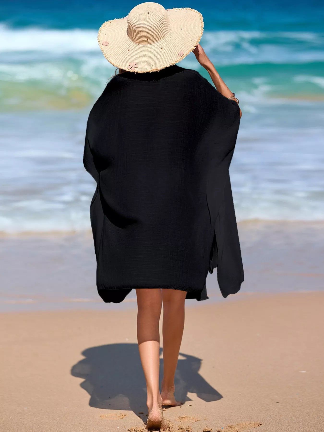 Hazel Blues® | Relaxed Fit Button Up Cover-Up Dress