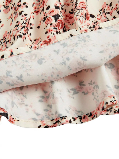 Hazel Blues® |  Floral Print Tie Strap Mini Dress