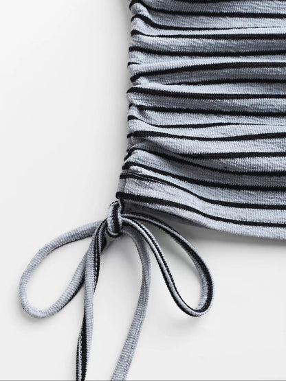 Hazel Blues® |  Striped Crop Top and Wide Leg Pants Set
