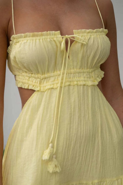 Hazel Blues® |  Cutout Square Neck Midi Cami Dress