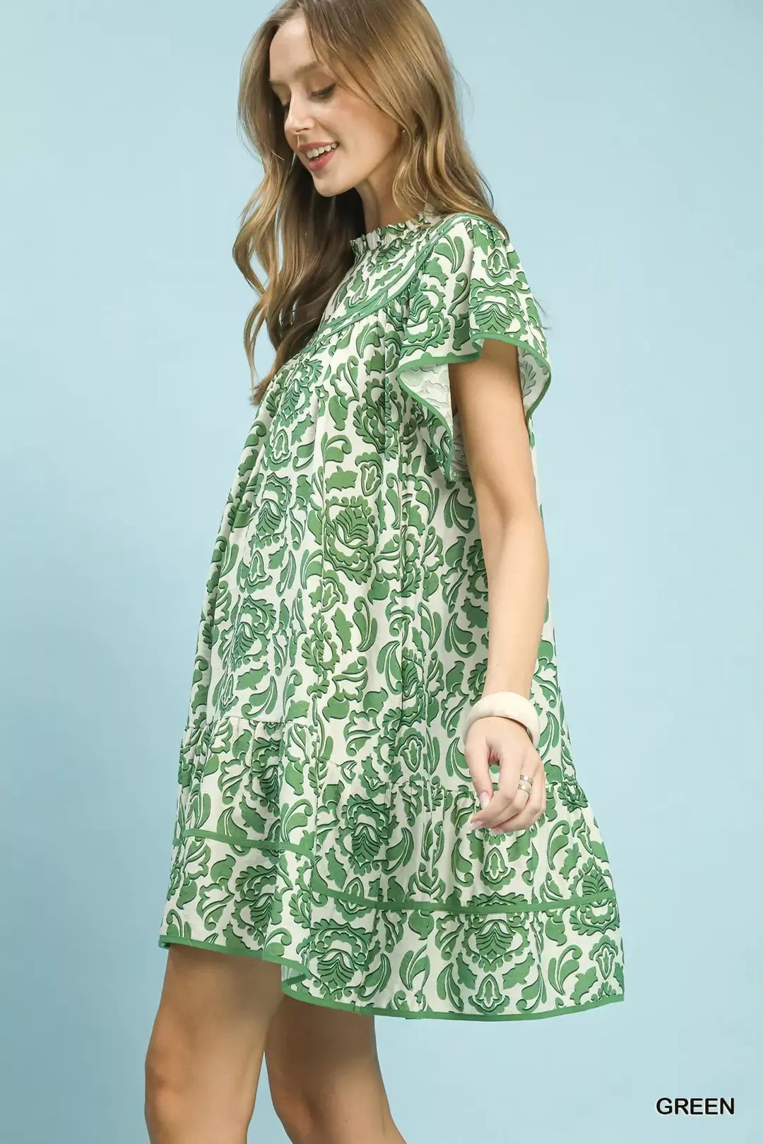 Hazel Blues® |  Umgee Abstract Print Babydoll Mini Dress