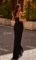 Lace-Back Long Prom Dress: La Femme 32357