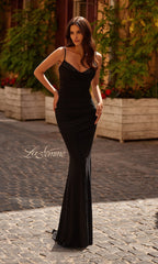 Lace-Back Long Prom Dress: La Femme 32357