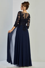 Adora Design 3247 Plus Size Long Formal A Line Applique Evening Dress