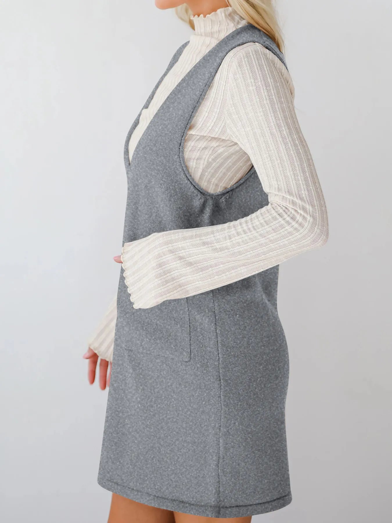 Hazel Blues® |  Sleeveless Knit Dress with Pockets