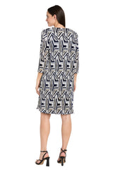 Printed Jacket Dress Short Petite R&M Richards 3309P