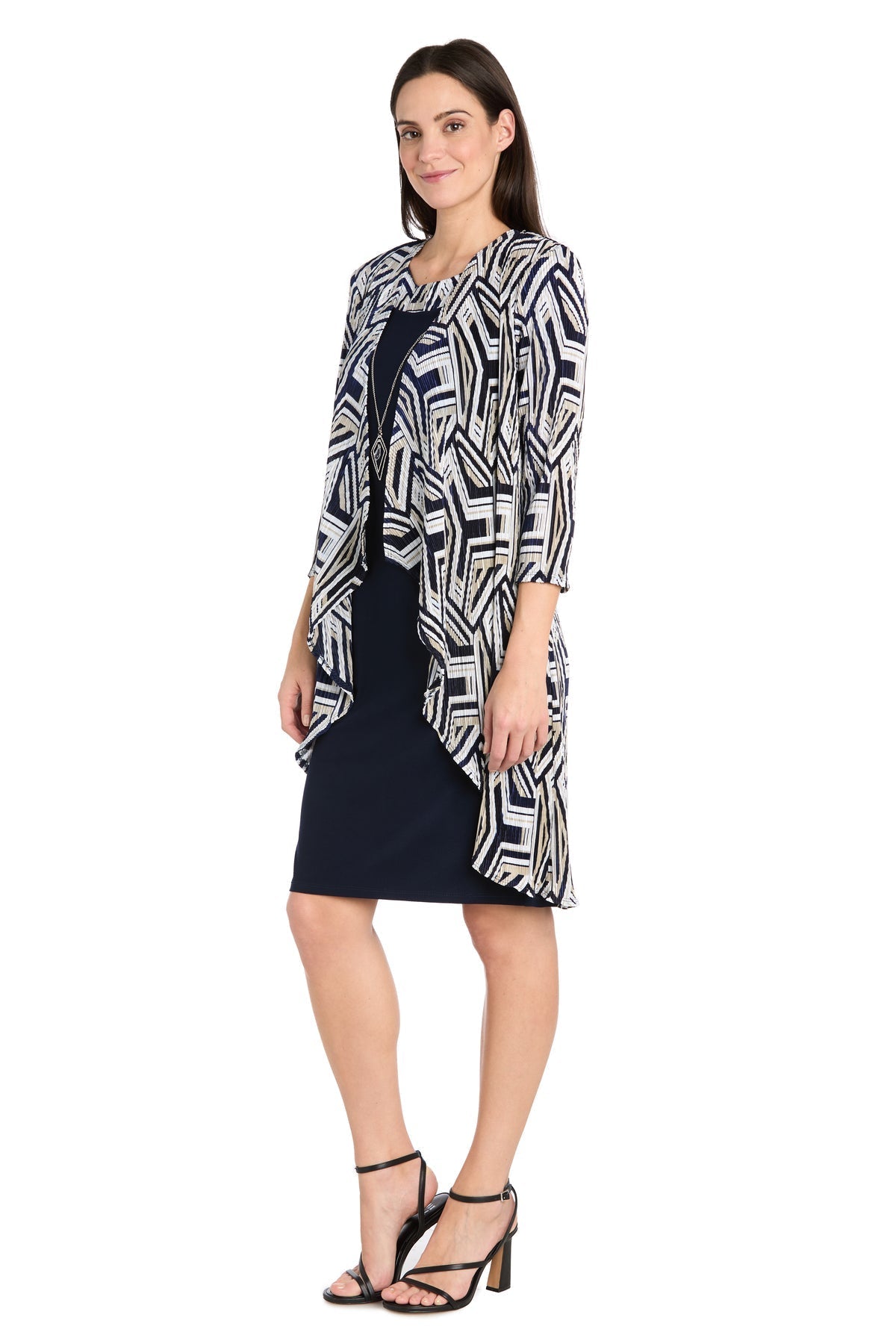 Printed Jacket Dress Short Petite R&M Richards 3309P