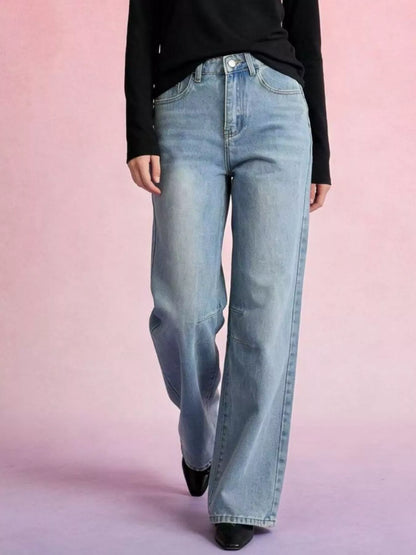 Hazel Blues® |  Wide Leg Wash Jeans