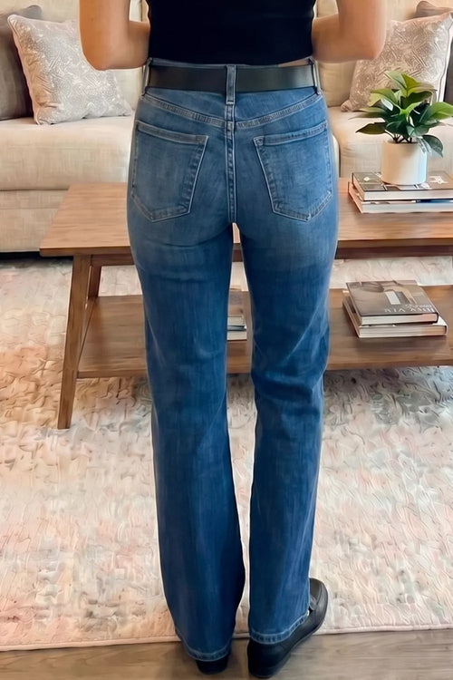Hazel Blues® |  Seam Detail Shift Jeans