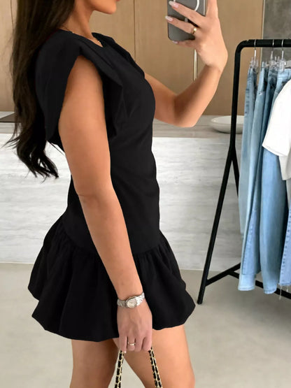 Hazel Blues® |  Ruffle Hem Mini Dress