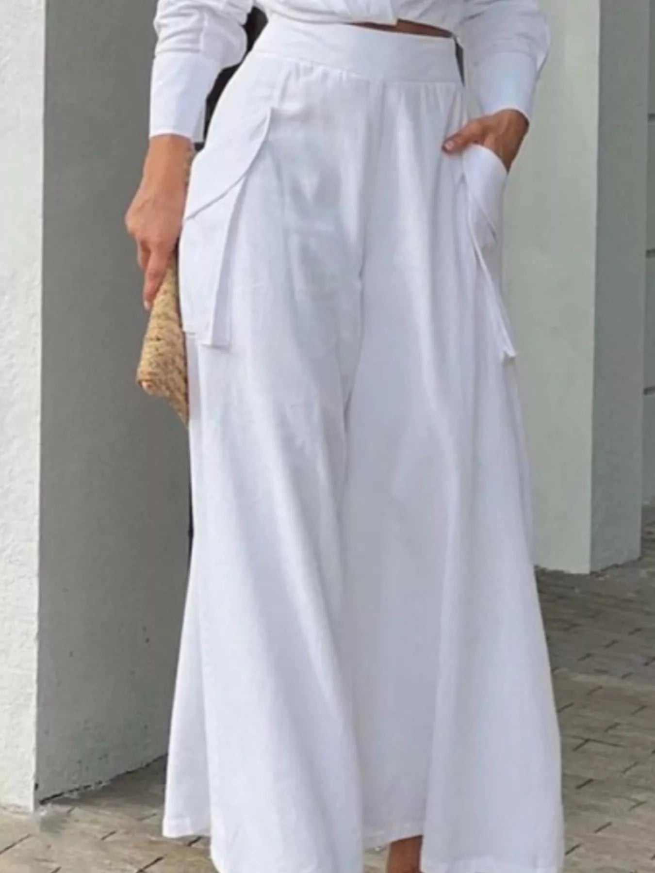 Hazel Blues® |  Long Sleeve Shirt and Wide Leg Pants Set