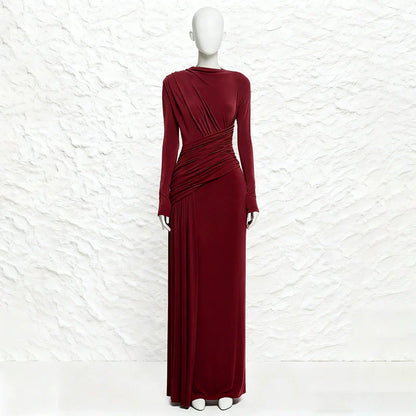 Hazel Blues® |  Ruched Long Sleeve Maxi Dress
