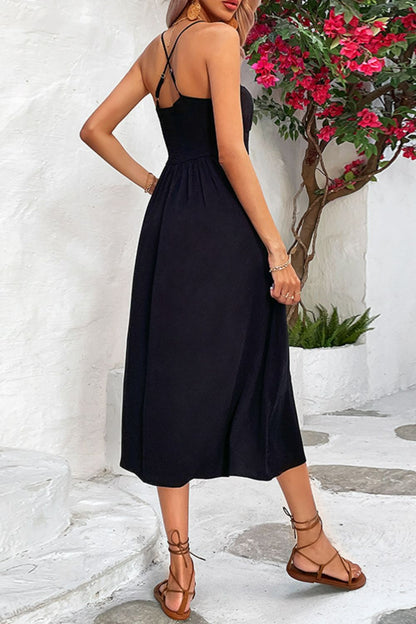 Hazel Blues® |  Perfee Spaghetti Strap Scoop Neck Midi Dress